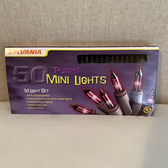Sylvania Purple 50 Mini Lights - New - Picture 3 of 8